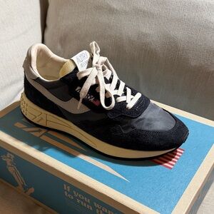 Men's Black and Cream Sneakers